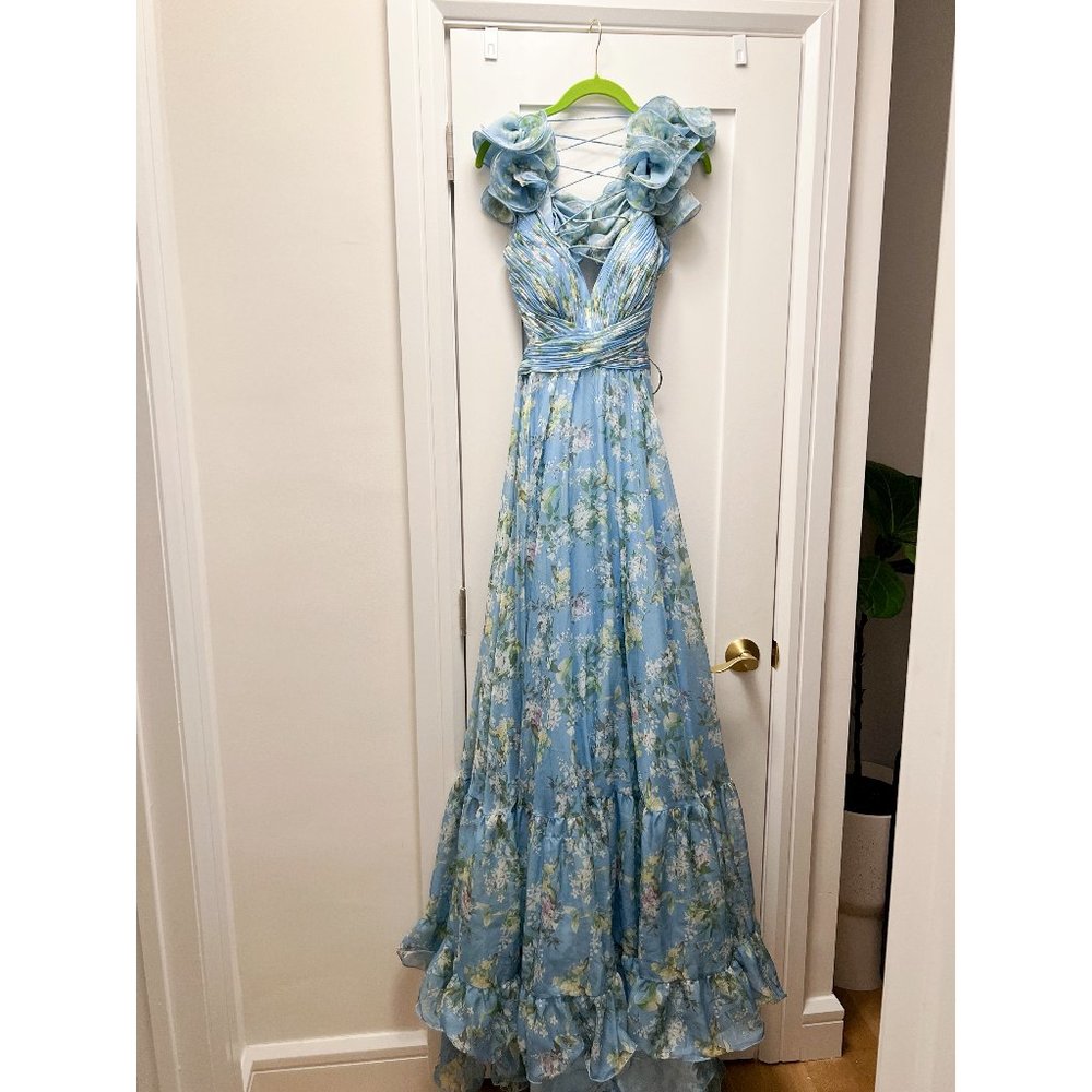 Mac Duggal Ruffled Floral Gown 2022